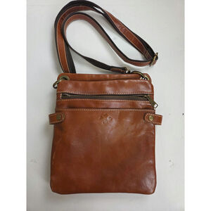 Patricia Nash Prizzi Brown Leather Crossbody Bag Purse